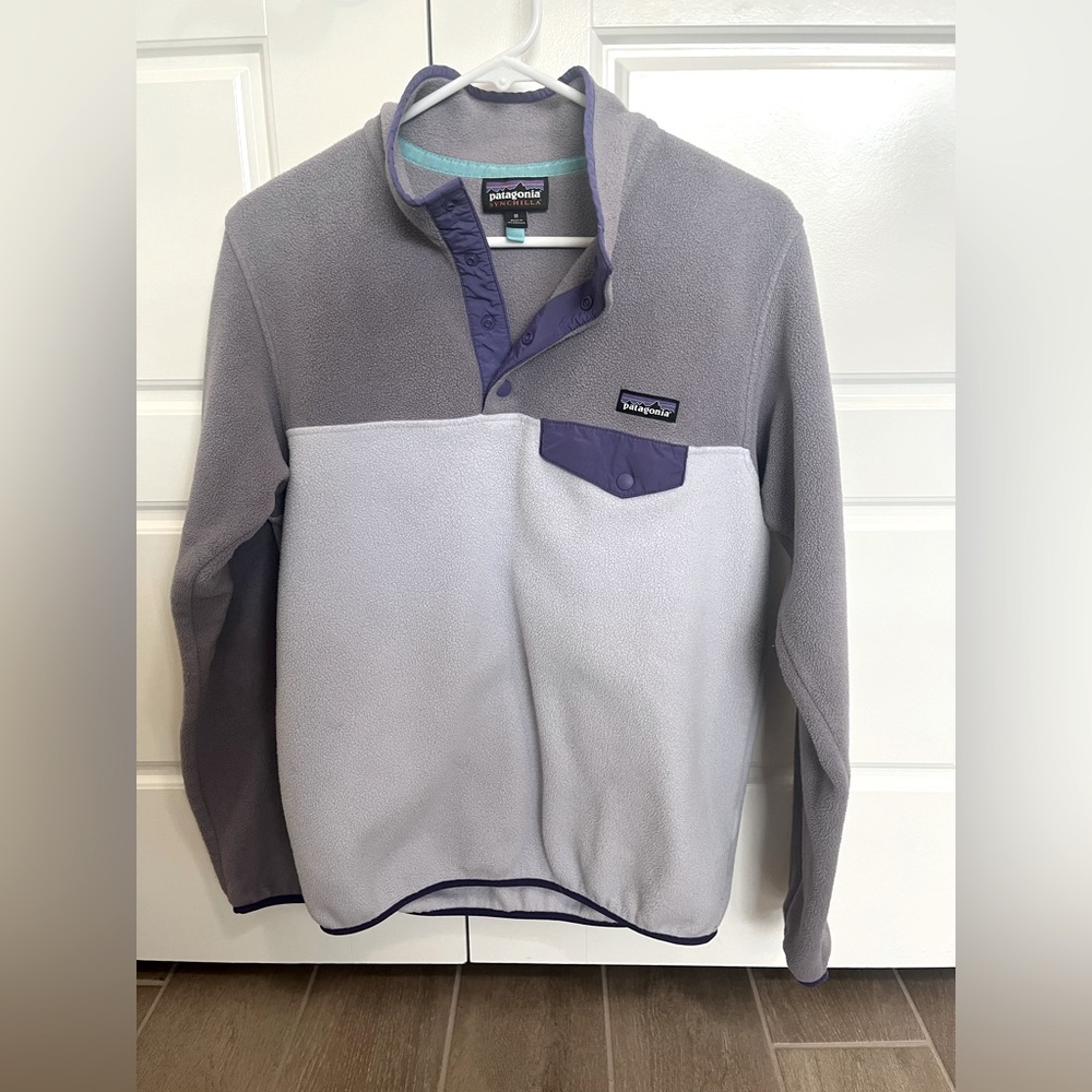 Patagonia Synchilla Lightweight Snap-T Fleece Pullover Purple Size Medium